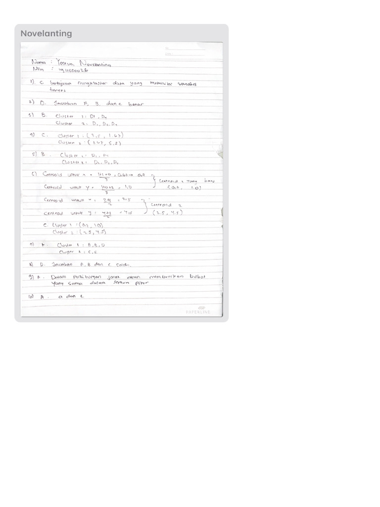 Tugas Data Mining K-Means | PDF
