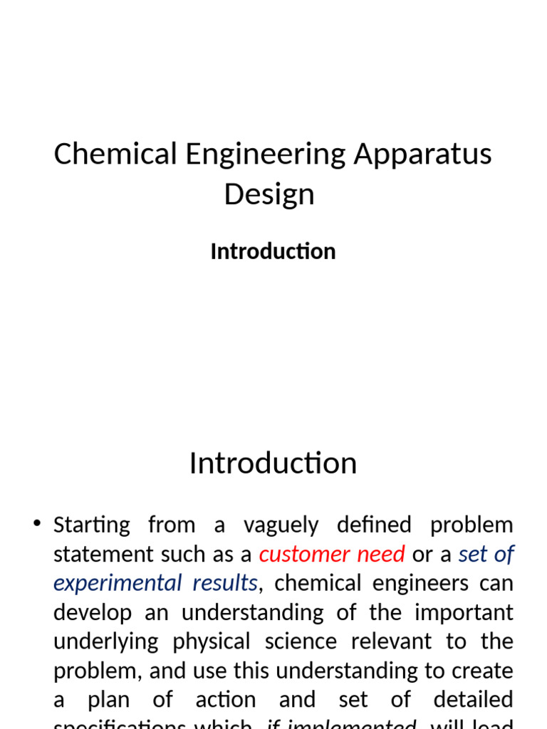 Chemical Engineering Design Process Guide | PDF | Standardization ...