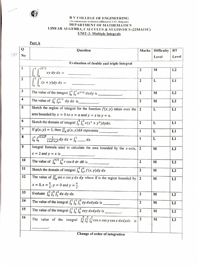 Multiple Integral 2 | PDF