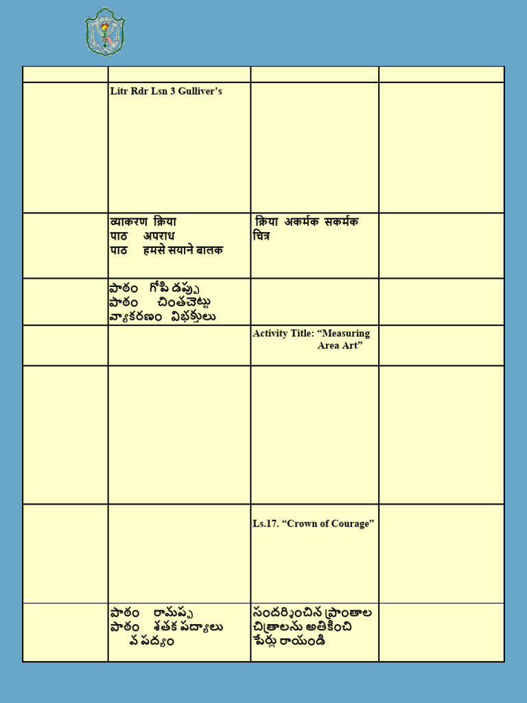 Class V-December Logsheet-2025: Elhi Public School Nacharam | PDF ...