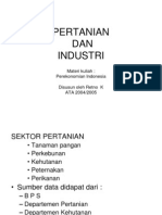 Sektor Pertanian Dan Industri
