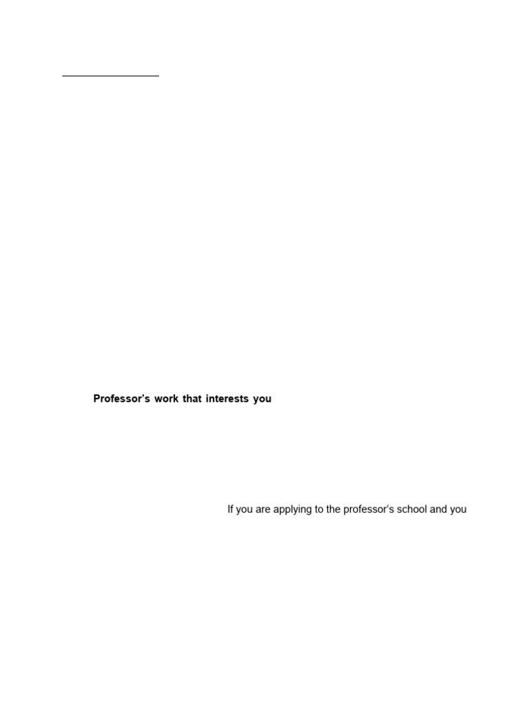 How to Write Cold Emails to Professors | PDF