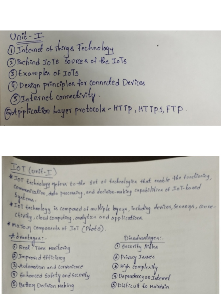 Iot Unit 1 (BM) | PDF