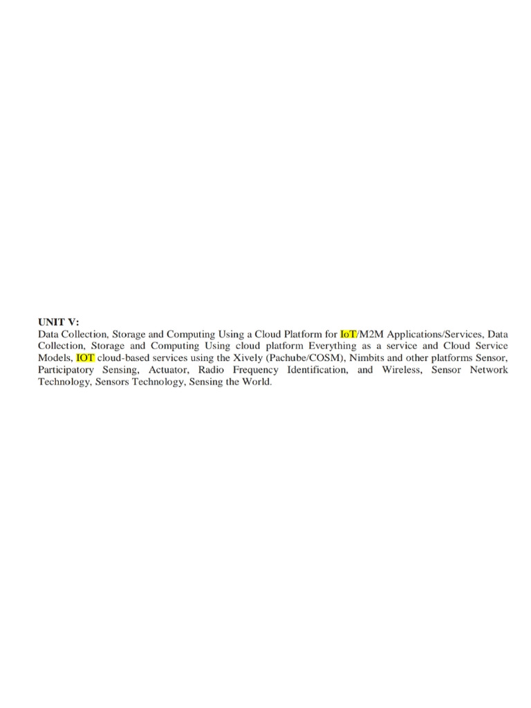 Iot Unit 5 (BM) | PDF