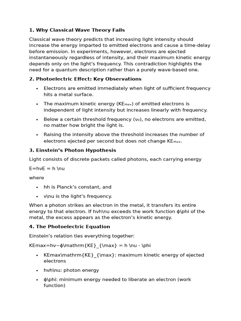 1 | PDF | Photoelectric Effect | Electron