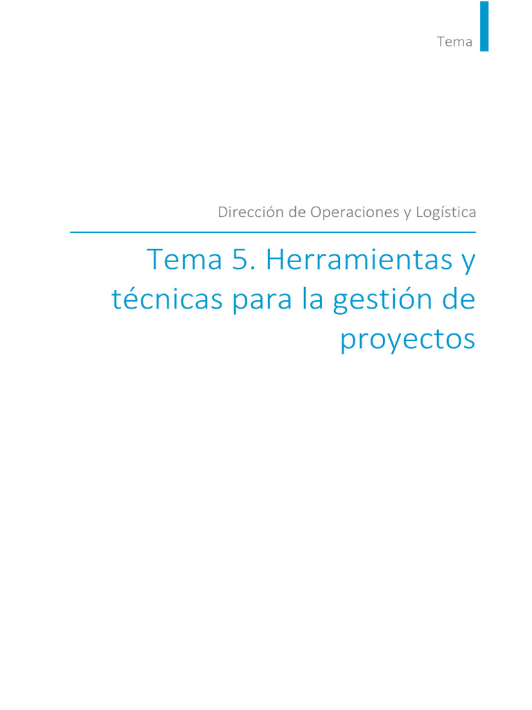 Herramientas clave en gestión de proyectos | PDF | Riesgo | Gestión de ...