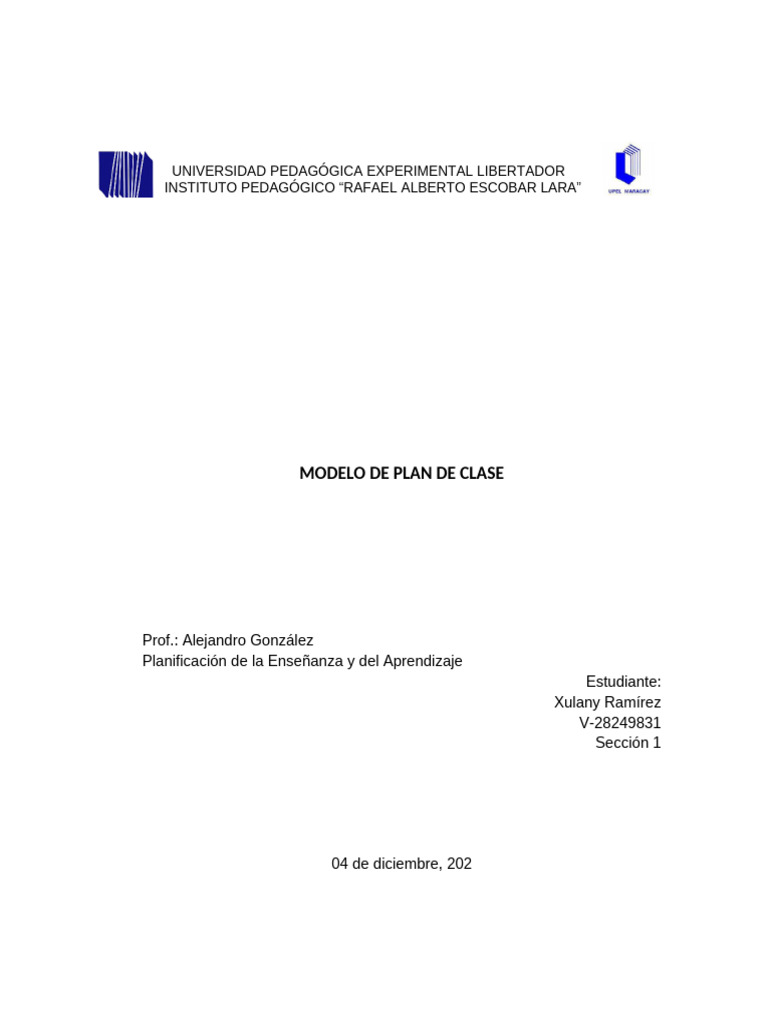 Plan de Clase | PDF | Maestros | Comunicación humana