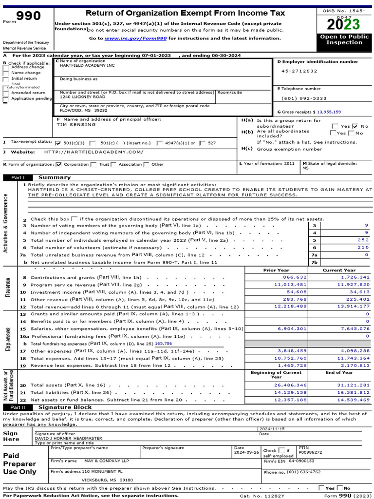 Hartsfield 2023 | PDF | Irs Tax Forms | Taxes