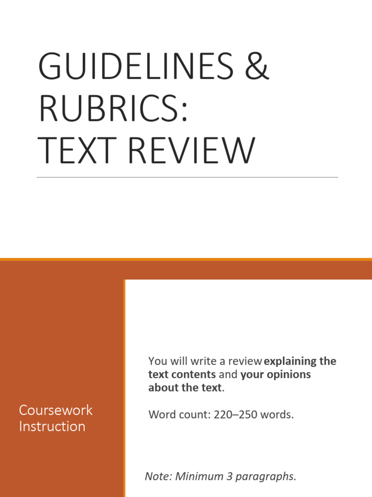 Text Review Guidelines | PDF | Linguistics | Human Communication