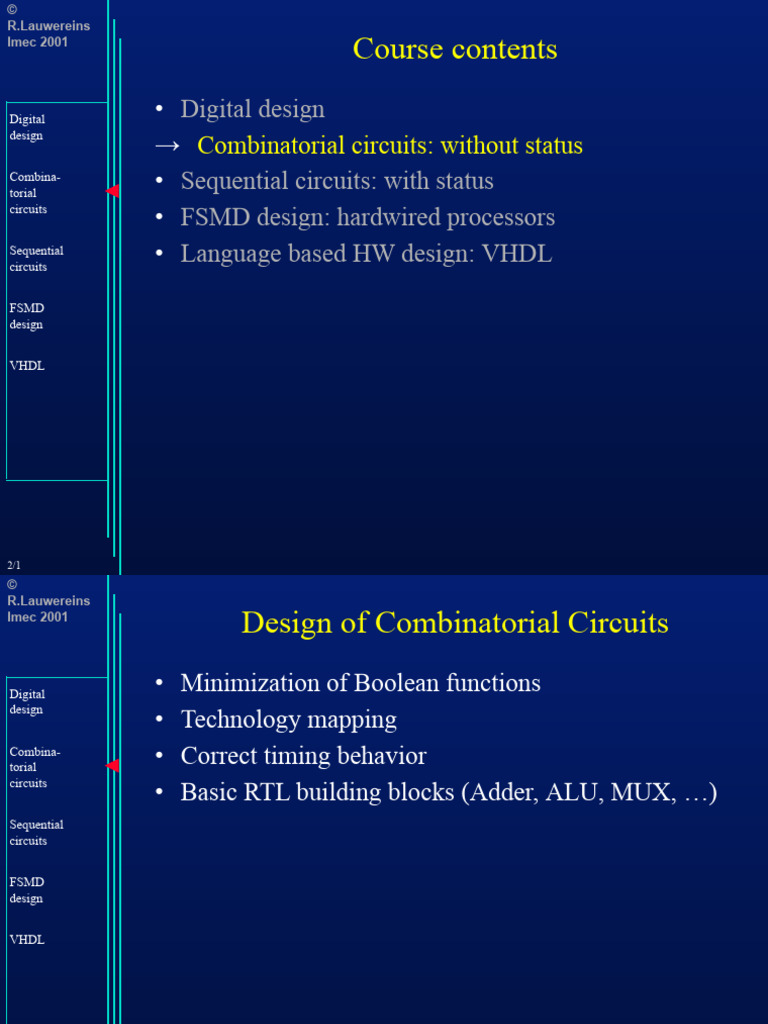 Digital Design: Combinatorial Circuits | PDF | Vhdl | Mathematics