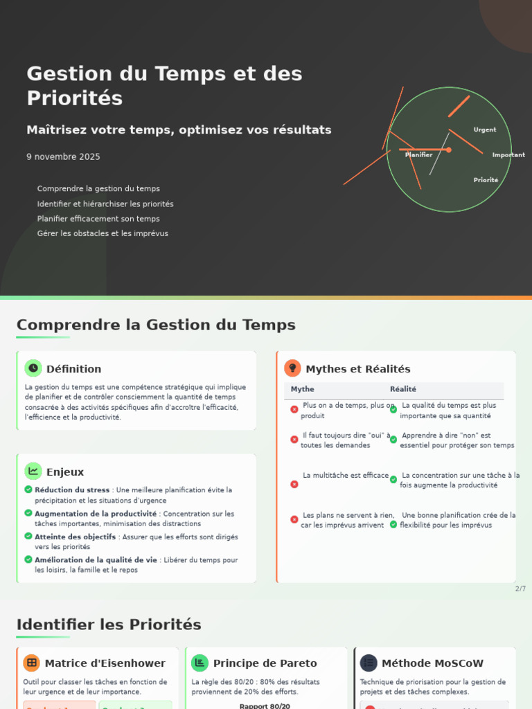 Gestion du Temps et Priorités Efficaces | PDF | Gestion du temps ...