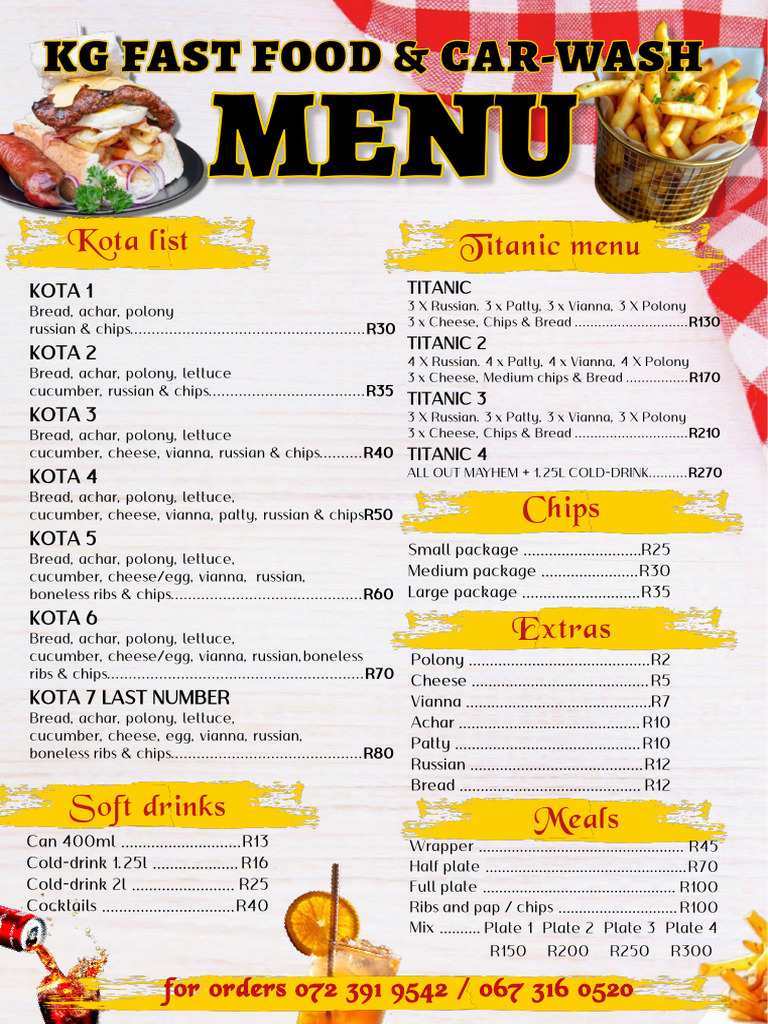 Food Templatee | PDF