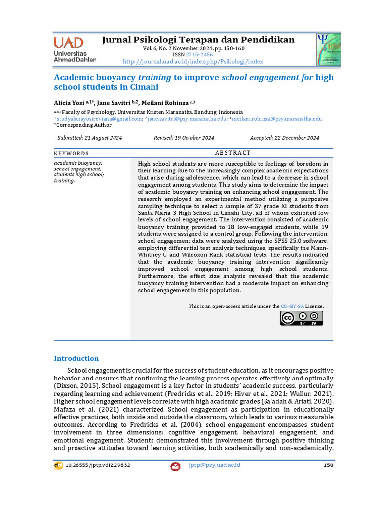 Academic Buoyancy Training | PDF | Sampling (Statistics) | Stress (Biology)