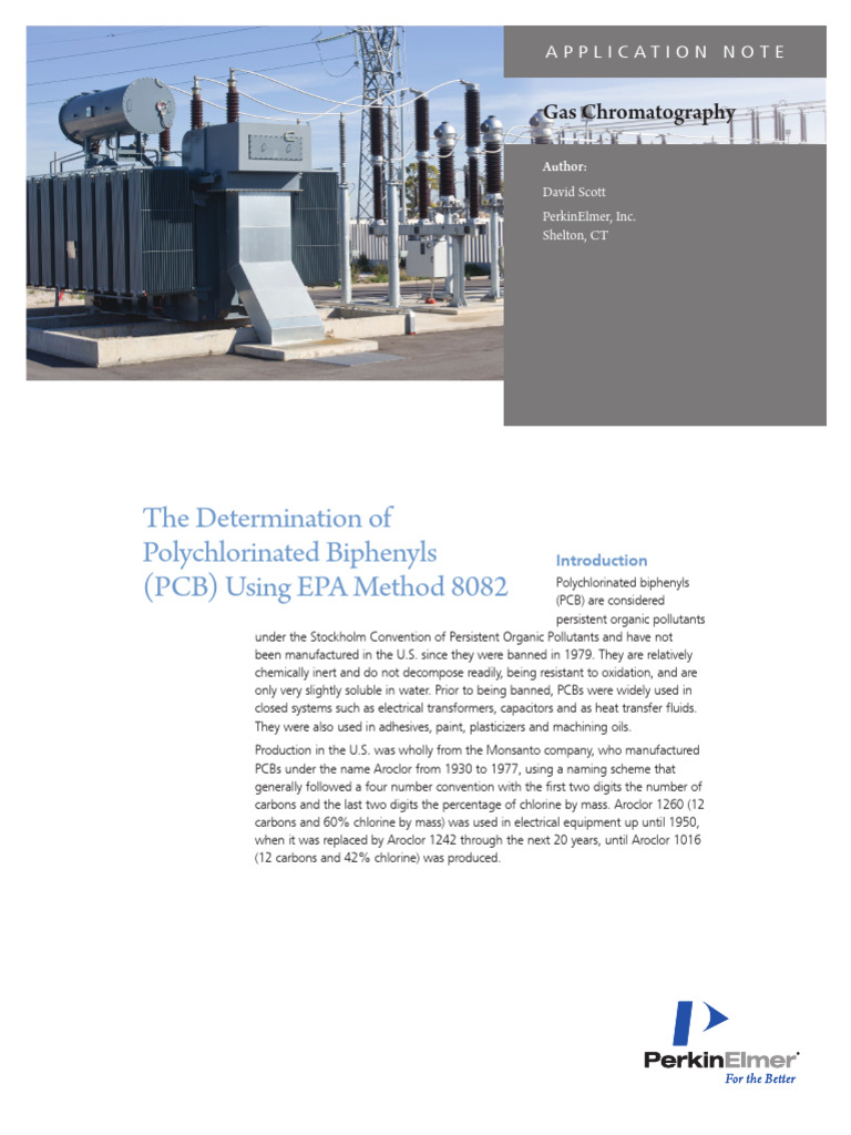 PCB Analysis Using EPA Method 8082 | PDF | Polychlorinated Biphenyl ...