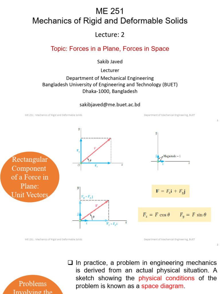 Mechanics of Rigid Solids: Forces & Equilibrium | PDF | Force | Mechanics