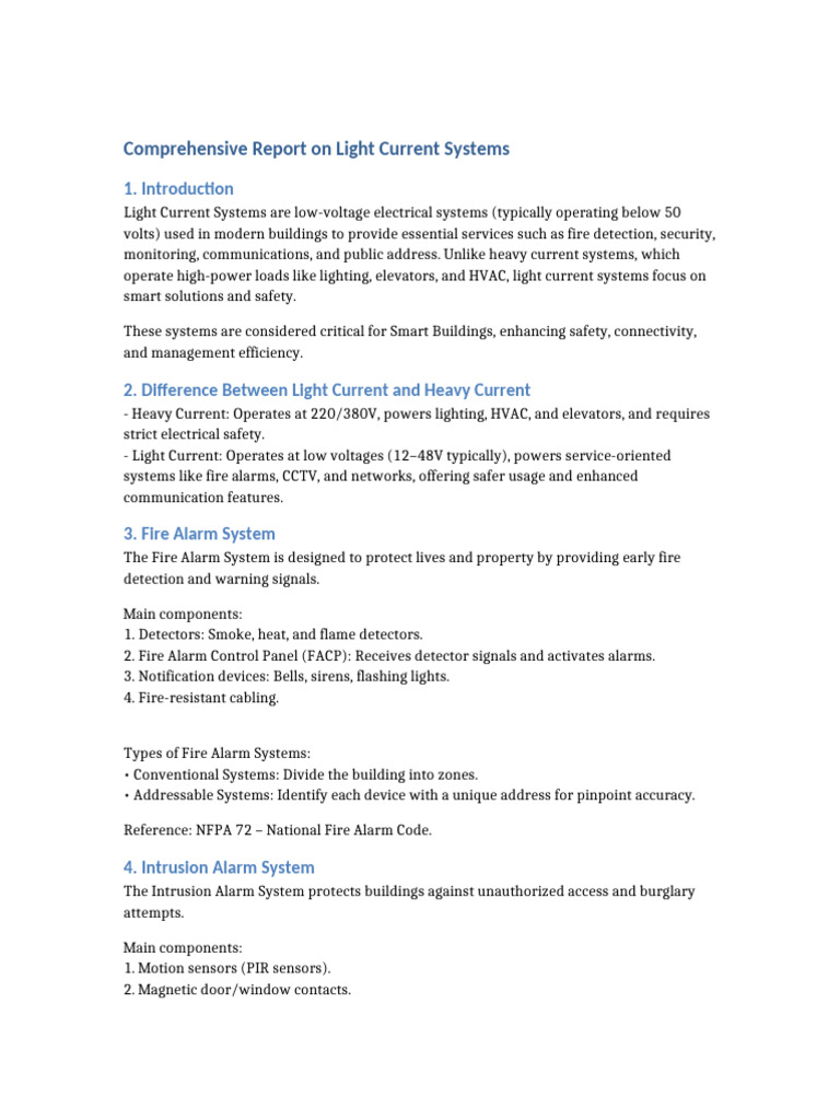Light Current Systems Overview Guide | PDF | Security Alarm | Computer ...