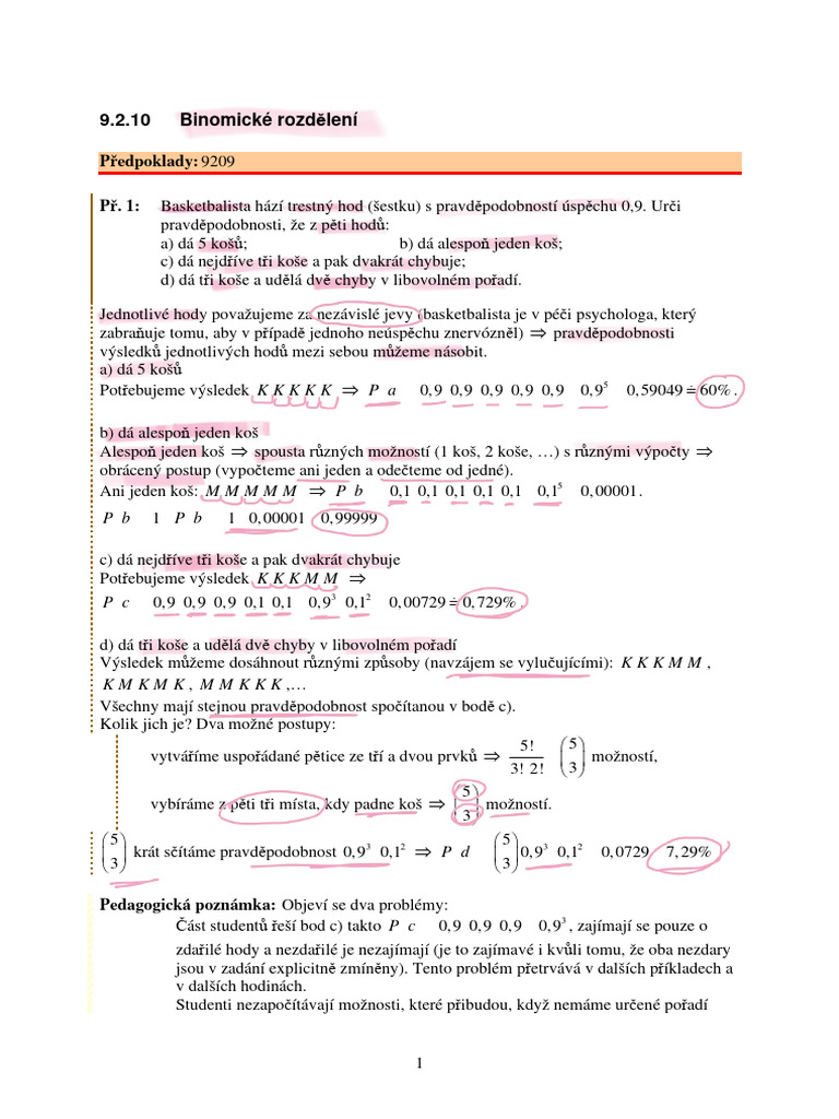 10 Binomické Rozdělení | PDF