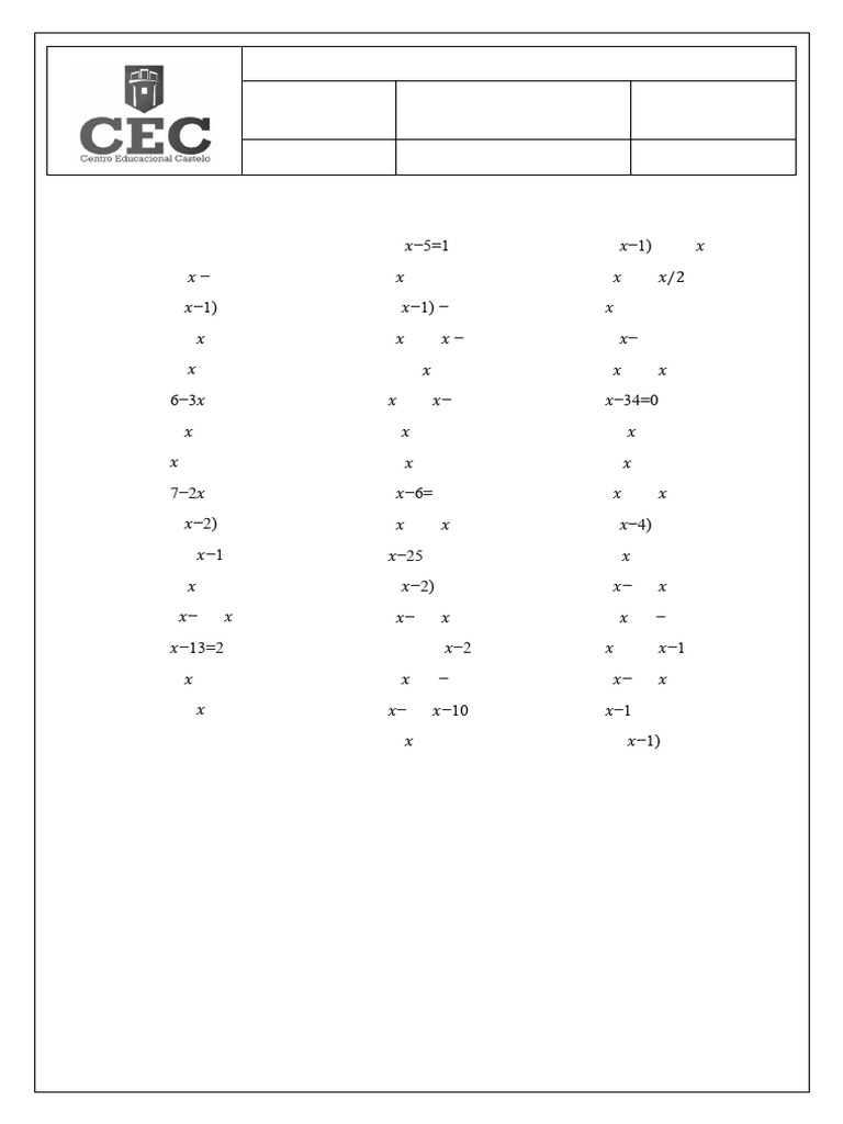 Math Equations for 7th Grade Students | PDF
