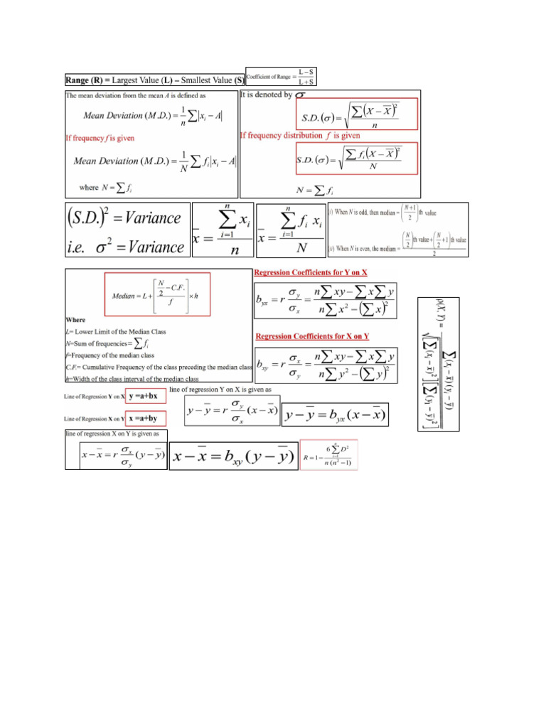 Statics Formulla | PDF