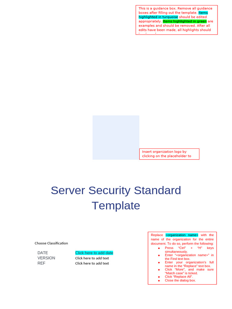 Server Security Standards Template | PDF | Security | Computer Security