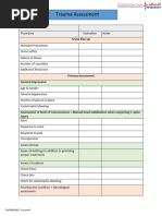 Trauma Assessment Skill Sheet Guide | PDF | Major Trauma | Medicine