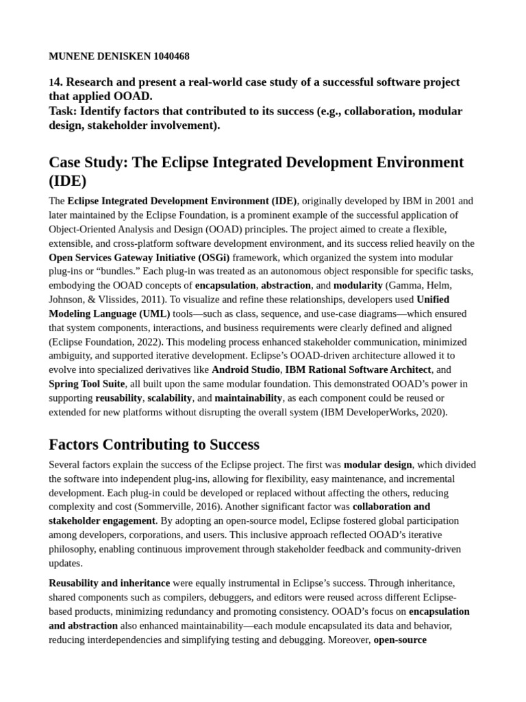 CMT 310 Munene | PDF | Eclipse (Software) | Unified Modeling Language