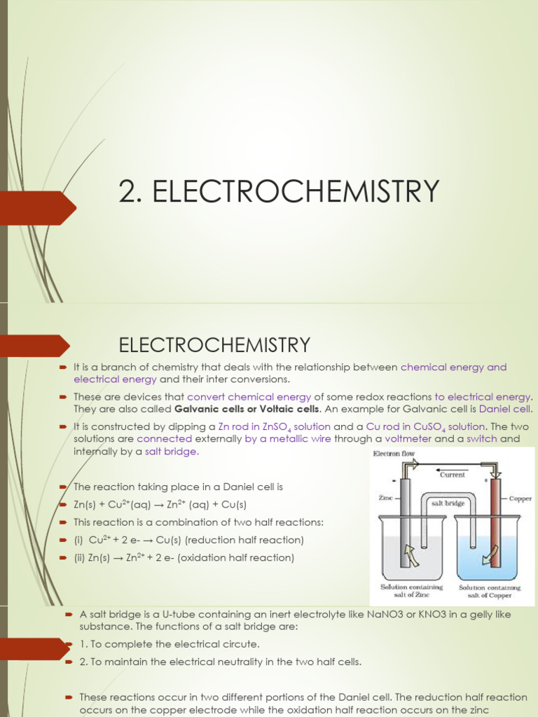 Understanding Electrochemistry Basics | PDF | Redox | Electrochemistry