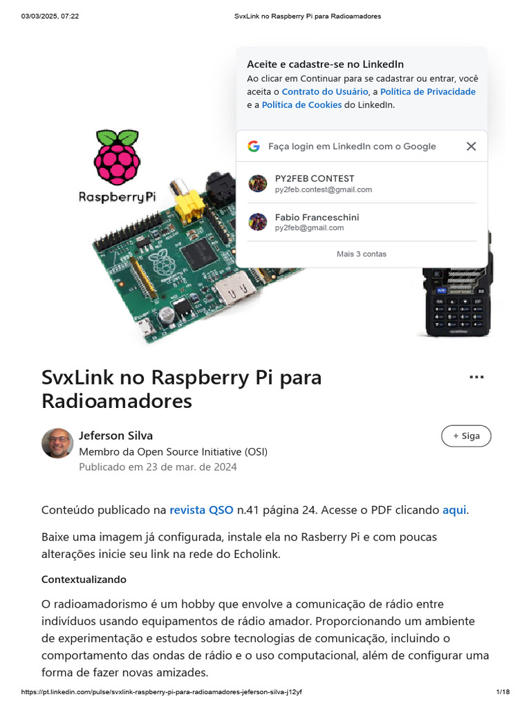 SvxLink no Raspberry Pi para Radioamadores | PDF