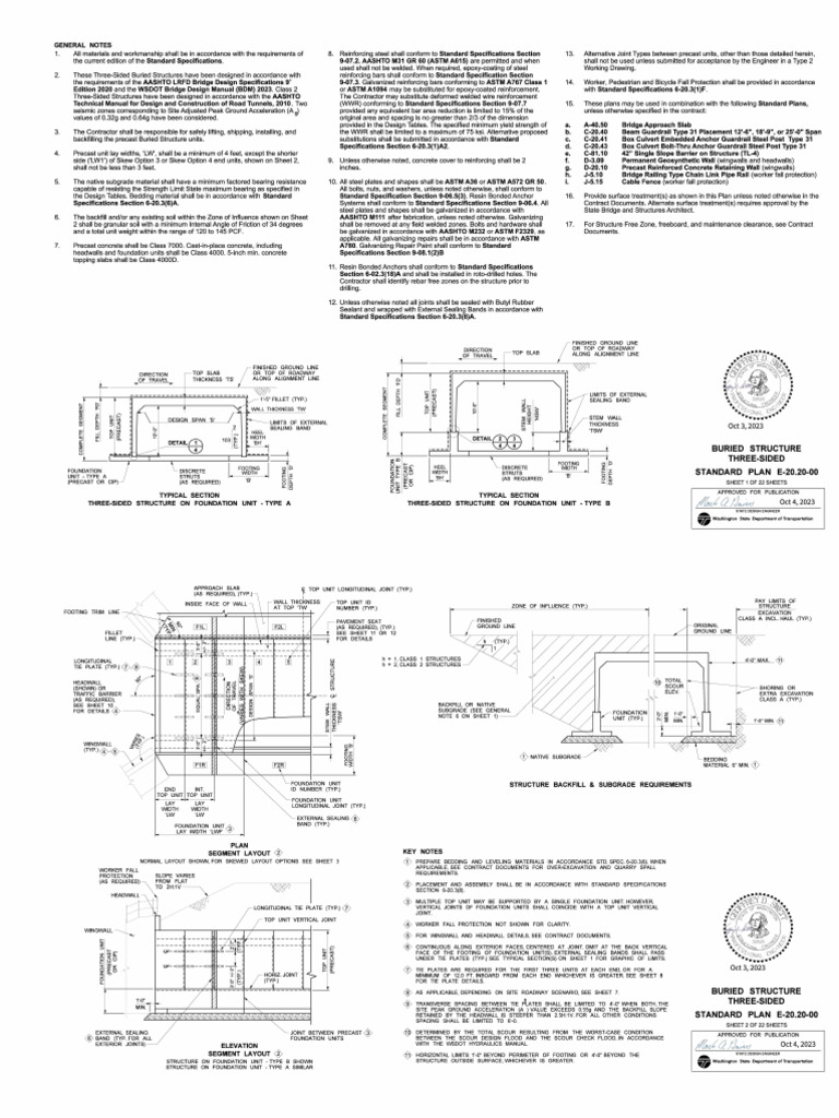 Three-Sided Buried Structure Design Guide | PDF | Precast Concrete ...