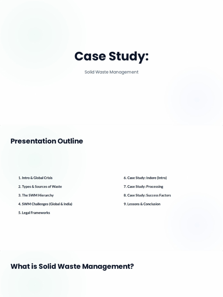 Case Study Solid Waste Management | PDF