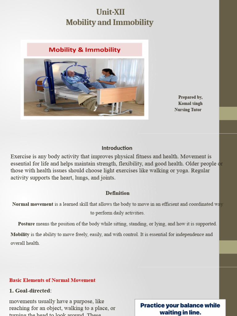 mobilityandimmobility-250629102504-f0e462f8 | PDF | Balance (Ability ...