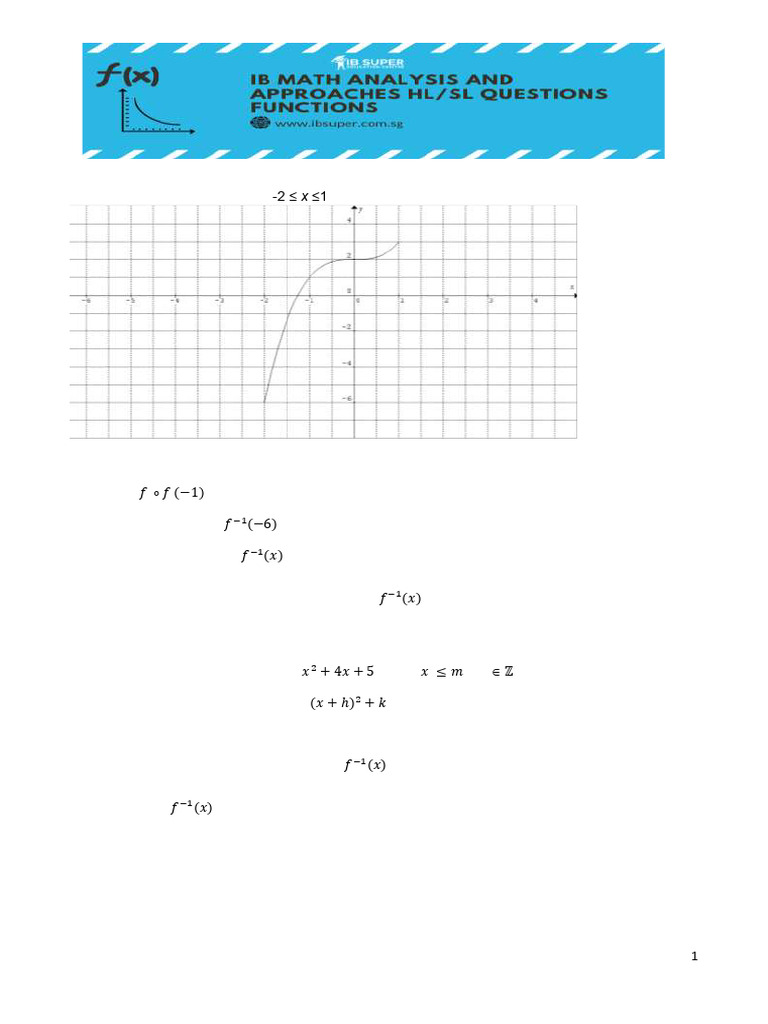 Function Analysis and Inverses Guide | PDF | Function (Mathematics ...