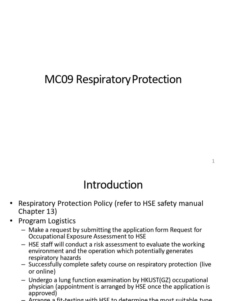 Respiratory Protection Guidelines and Hazards | PDF | Particulates ...