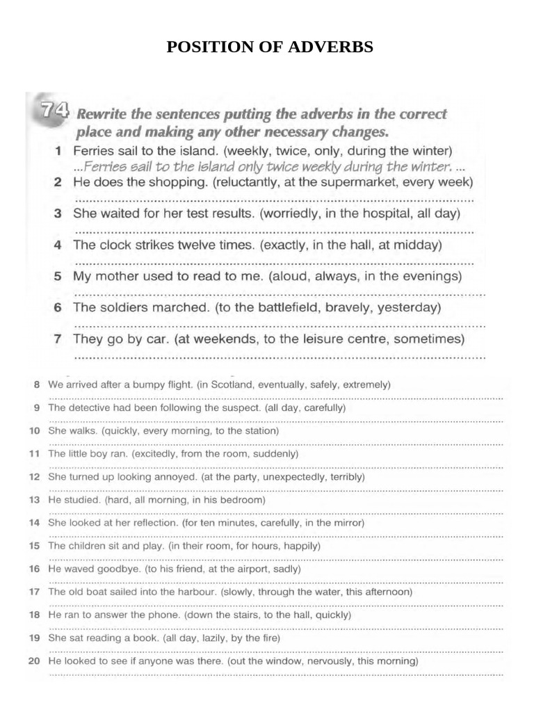Adverbs - Unit 3B | PDF