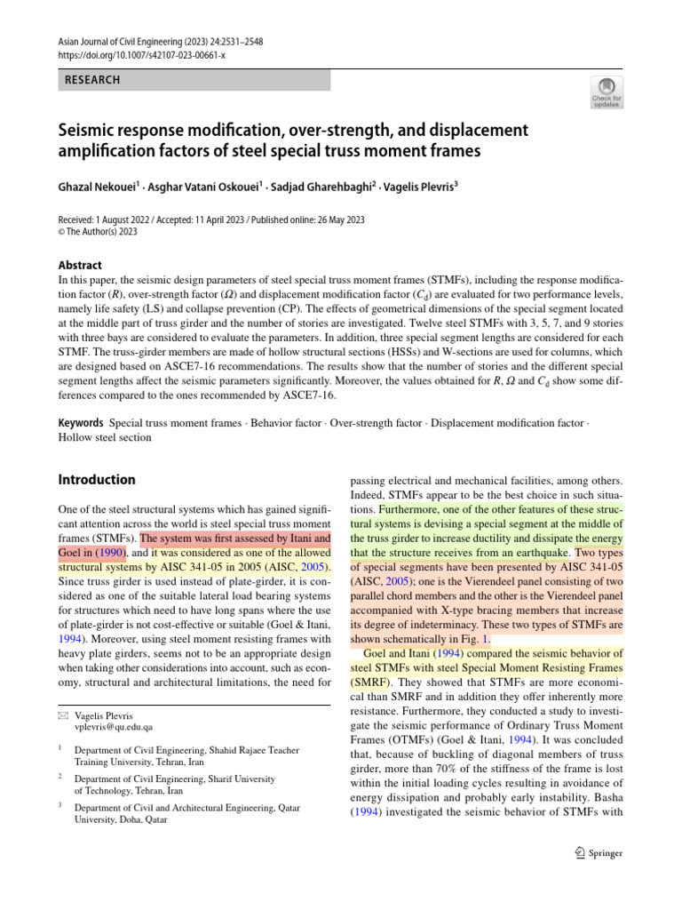 31-Seismic Response Modification Over Strength and Displacement ...
