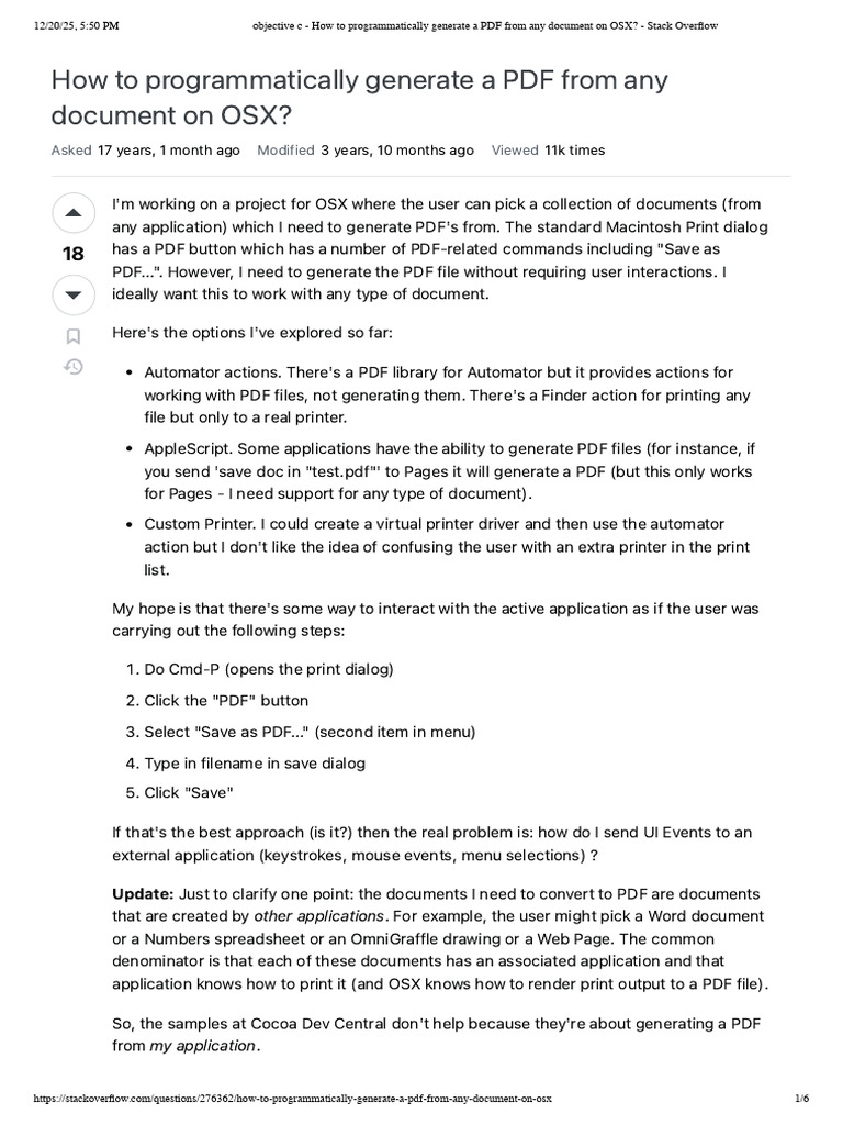 Objective C - How To Programmatically Generate A PDF From Any Document ...