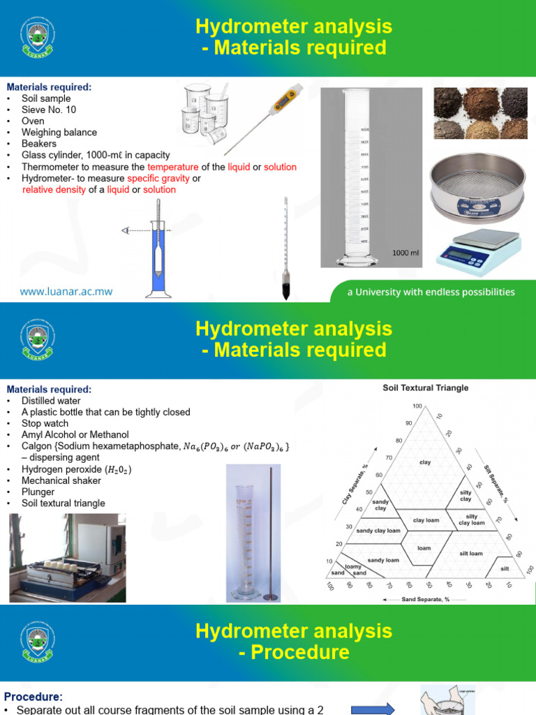 Hydrometer Analysis and Bulk Density | PDF | Density | Soil