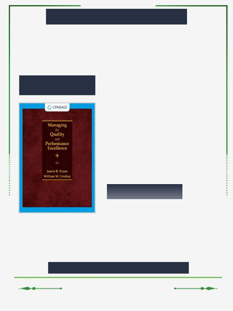 (eBook PDF) Managing for Quality and Performance Excellence 11th ...