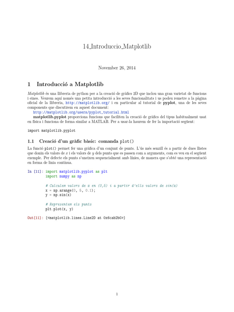 14 Introduccio Matplotlib | PDF