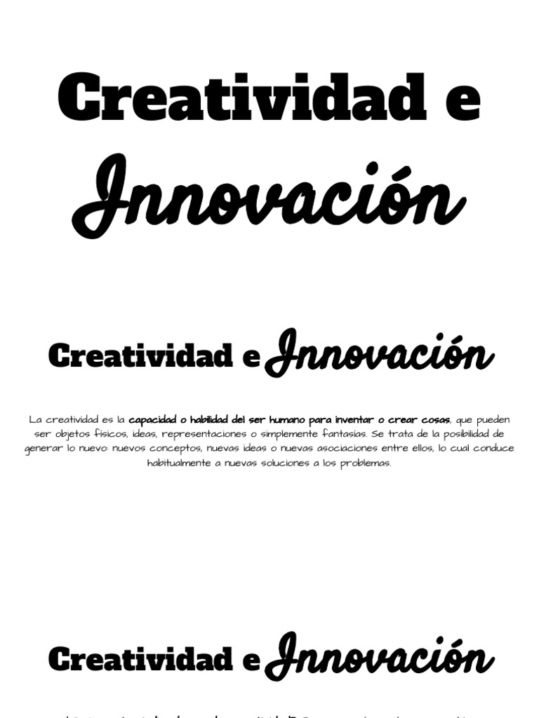 Creatividad e Innovación | PDF | Creatividad | Innovación