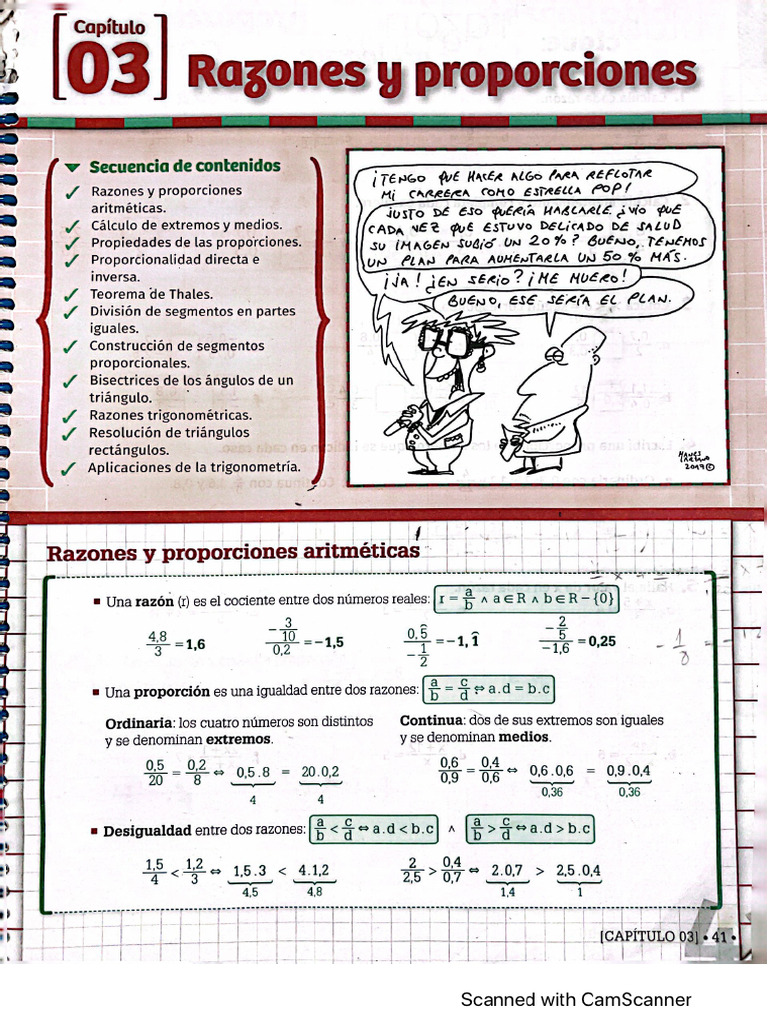 Unidad N°3. Razones y Proporciones. | PDF