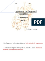 Developpement de L'appareil Respiratoire