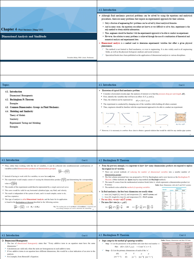 Chapter 4 - Dimensional Analysis and Similitude | PDF | Drag (Physics ...