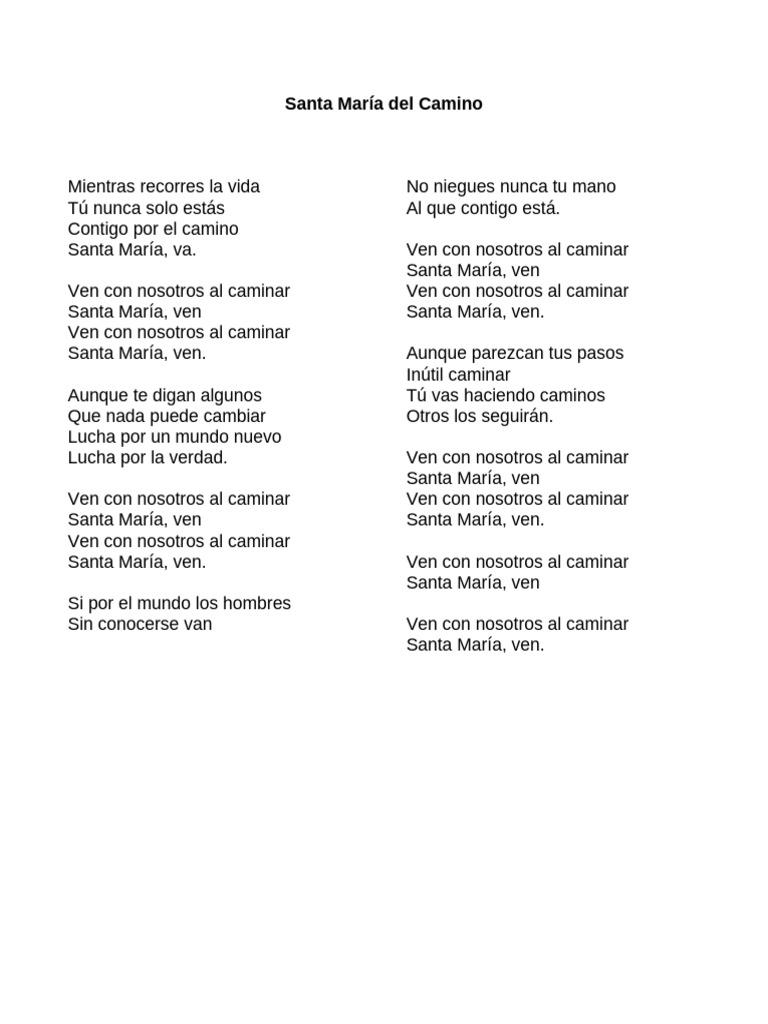Canciones a Santa María y la Virgen | PDF | María, madre de Jesús