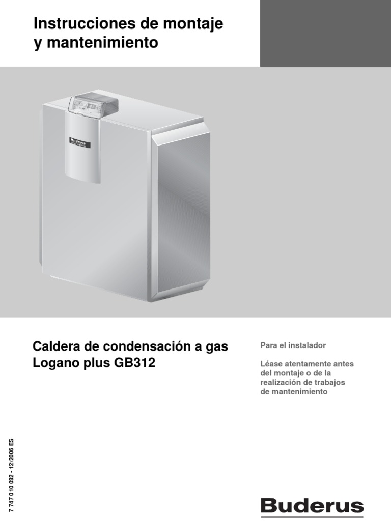 CALDERAS BUDERUS Instrucciones Montaje Mantenimiento GB312[1]