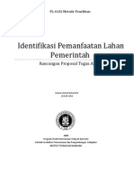 Draft Proposal Penelitian Identifikasi&Inventarisasi Lahan Milik Pemerintah