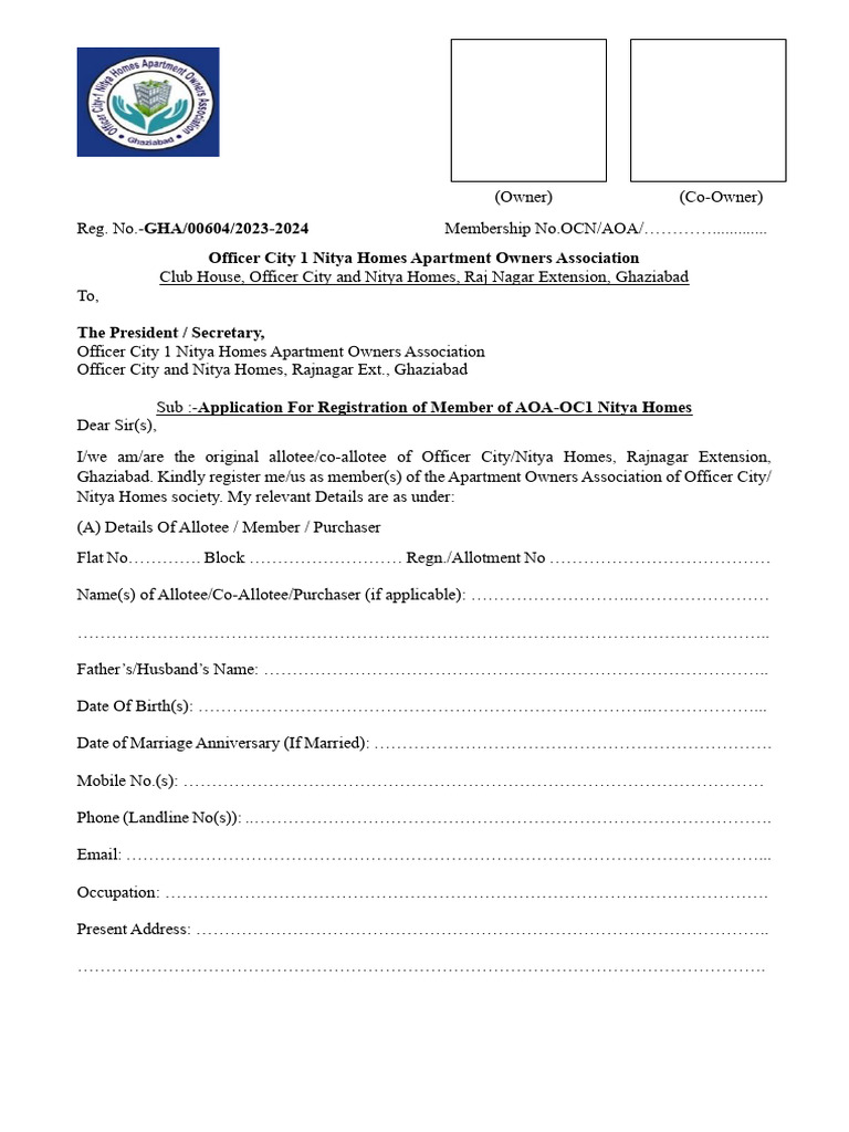 Member Ship Form | PDF