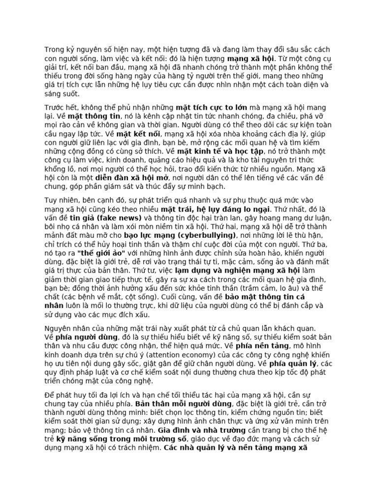 NGHIỆN MXH | PDF