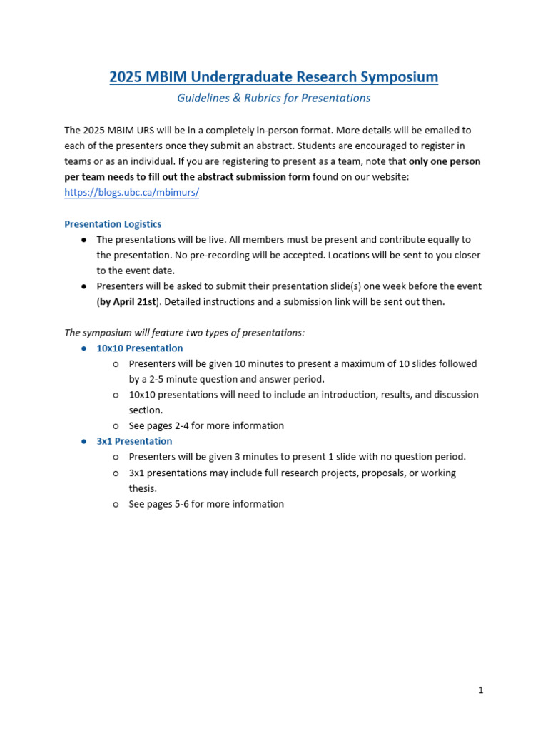 2025 URS Oral Presentation Guidelines | PDF | Human Communication ...