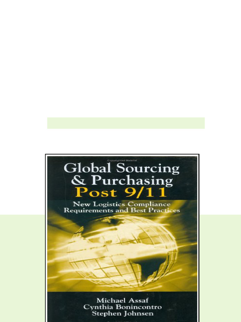 Global Sourcing Purchasing Post 911 New Logistics Compliance ...